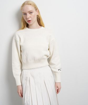 高級 美品 LANVIN ランバン ニット セーター 日本製 R-8180 ハートインターシャニット | LANVIN en Bleu (Women)/ランバン オン