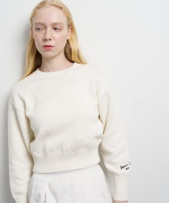 ＜LANVIN en Bleu (Women)＞ハートインターシャニット