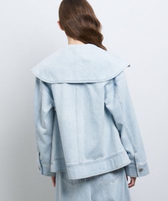 ビッグカラーデニムジャケット | LANVIN en Bleu (Women