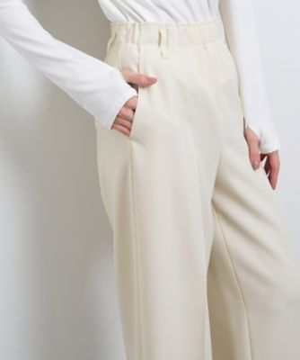 ダブルクロスゴムワイドパンツ | LANVIN en Bleu (Women