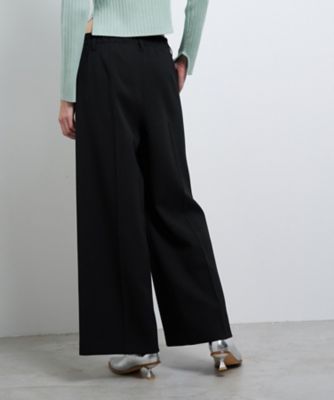 ダブルクロスゴムワイドパンツ | LANVIN en Bleu (Women