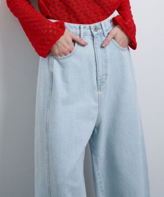 ボリュームワイドデニムパンツ | LANVIN en Bleu (Women