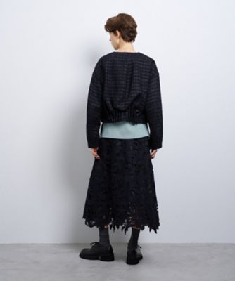 ツイードノーカラーブルゾンジャケット | LANVIN en Bleu (Women