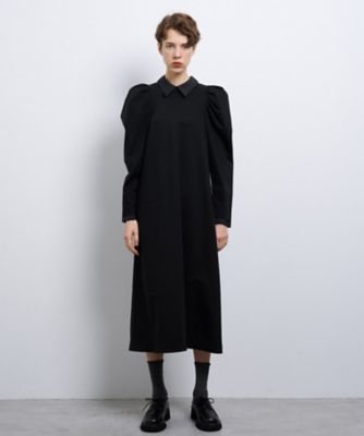 ＜LANVIN en Bleu (Women)＞シャツカラーパフスリーブワンピース