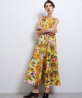 ＜LANVIN en Bleu (Women)＞Ｃ’ｅｓｔ　ｌｅ　Ｐｒｉｎｔｅｍｐｓワンピース