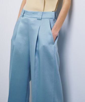 シルキーダブルクロスストレートワイドパンツ | LANVIN en Bleu