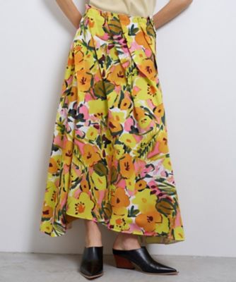 ＜LANVIN en Bleu (Women)＞Ｃ’ｅｓｔ　ｌｅ　Ｐｒｉｎｔｅｍｐｓスカート