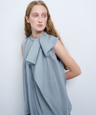ボリュームフリル ノースリーブチュニック LANVIN en bleu LANVIN en Bleu - ワンサイズ ランバンオンブルー チュニック
