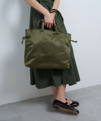 サテンナイロンドロストトートバッグ大 | LANVIN en Bleu (Women