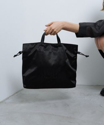 サテンナイロンドロストトートバッグ大 | LANVIN en Bleu (Women