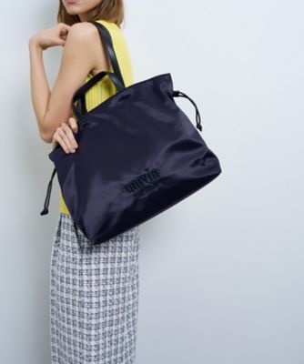 ＜LANVIN en Bleu (Women)＞サテンナイロンドロストトートバッグ大