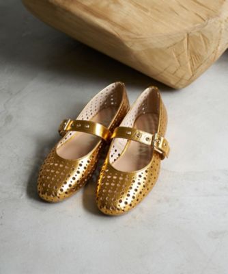 LANVIN en Bleu (Women)/ランバン オン ブルー パンチングレザーバレエシューズ