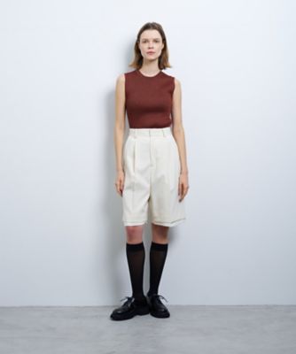 ウールポリエステルショートパンツ | LANVIN en Bleu (Women)/ランバン