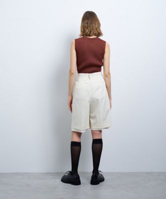 ウールポリエステルショートパンツ | LANVIN en Bleu (Women)/ランバン