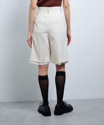 ウールポリエステルショートパンツ | LANVIN en Bleu (Women)/ランバン