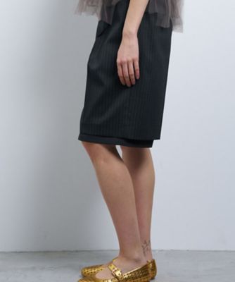 ウールポリエステルショートパンツ | LANVIN en Bleu (Women)/ランバン