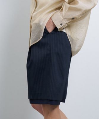 ウールポリエステルショートパンツ | LANVIN en Bleu (Women)/ランバン