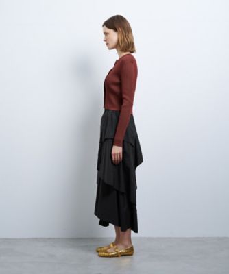 カラーステッチワイドリブカーディガン | LANVIN en Bleu (Women