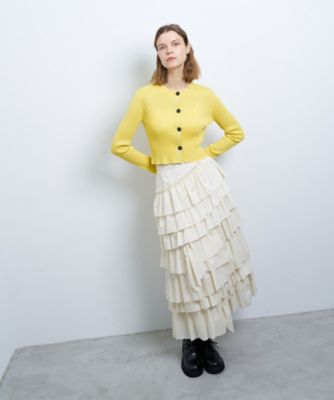 カラーステッチワイドリブカーディガン | LANVIN en Bleu (Women