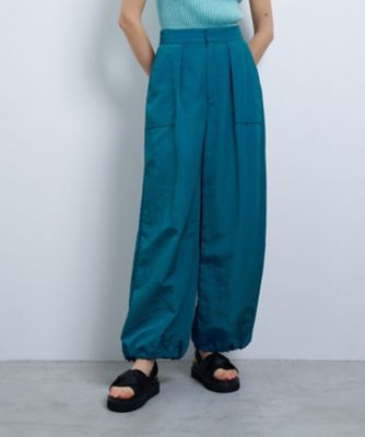 ＜LANVIN en Bleu (Women)＞【手洗い可】撥水パラシュートパンツ