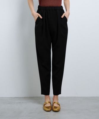 セールLANVIN en bleu ポリエステルツイルドロストテーパードパンツ