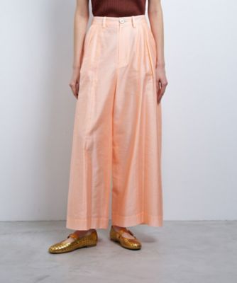 ＜LANVIN en Bleu (Women)＞シャンタンタフタワイドパンツ