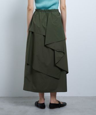 撥水ナイロンラッフルティアードスカート