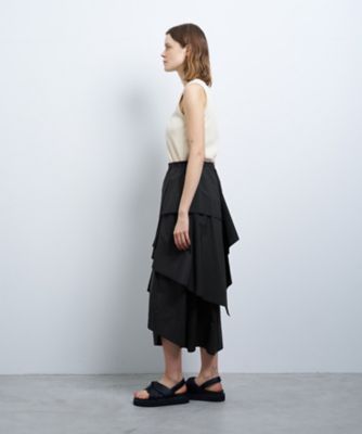 撥水ナイロンラッフルティアードスカート