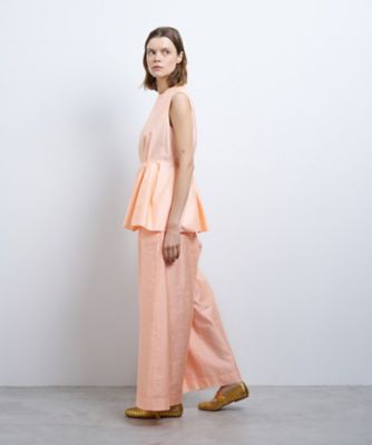 シャンタンタフタペプラムブラウス | LANVIN en Bleu (Women)/ランバン