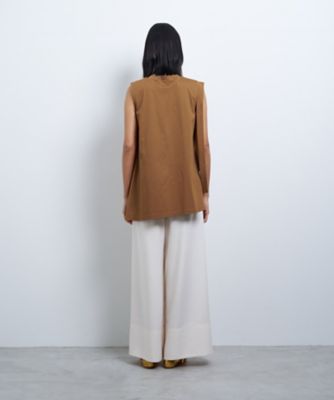 アシンメノースリーブカットソー