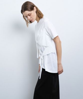 美品 ランバンオンブルー ワッシャー プリーツ アシンメショート セーラーシャツ ワッシャープリーツアシンメショートセーラーシャツ|LANVIN en