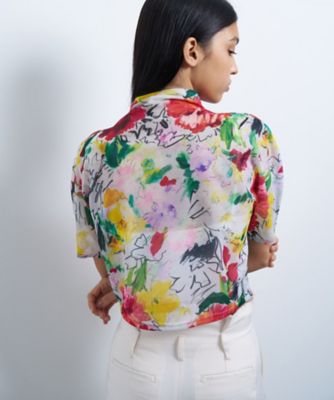ｆｌｅｕｒ　ｄｅ　ｆｌｅｕｒプリントカットソー