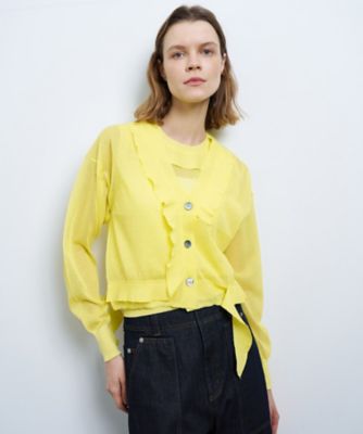 Vネックフリルトリムカーディガン | LANVIN en Bleu (Women