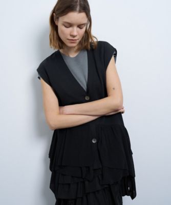 ＜LANVIN en Bleu (Women)＞フリルヘムニットベスト