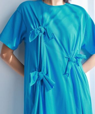手洗い可】ノットリボンカットソーワンピース | LANVIN en Bleu (Women