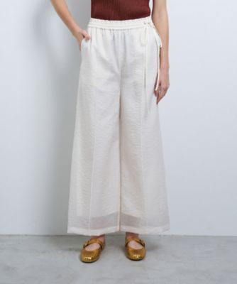 ＜LANVIN en Bleu (Women)＞シアーオーガンジーレイヤードパンツ