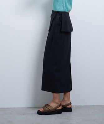 ランバン絹スカート カラーブロックスカート | LANVIN en Bleu (Women)/ランバン