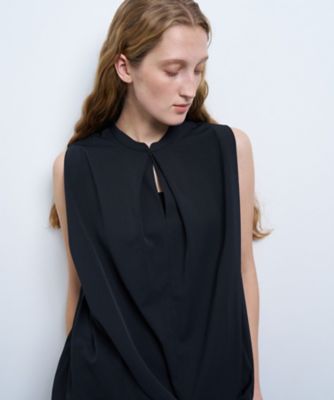 ＜LANVIN en Bleu (Women)＞アシンメコクーンヘムスキッパーブラウス