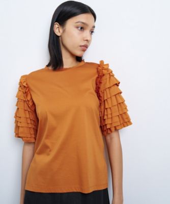 ＜LANVIN en Bleu (Women)＞フリルスリーブカットソー