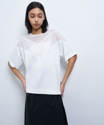 LANVIN en Bleu (Women)/ランバン オン ブルー レースコンビカットソー