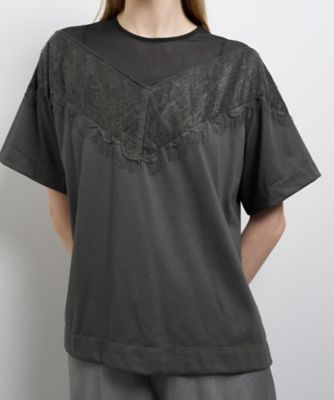 イタリア製 LANVIN ファーストライン フラワー レース カットソー イタリア製 LANVIN ファーストライン フラワー レース