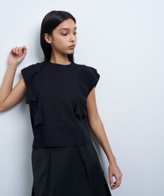 ＜LANVIN en Bleu (Women)＞スクエアフリルニット