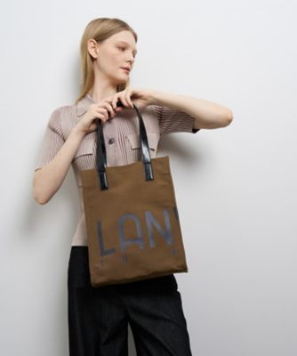 【今大人気☆】LANVIN キャンパストートバッグ ロゴ ロゴポリエステルキャンバストートバッグ|LANVIN en Bleu