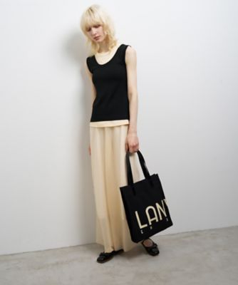 【今大人気☆】LANVIN キャンパストートバッグ ロゴ ロゴポリエステルキャンバストートバッグ | LANVIN en Bleu