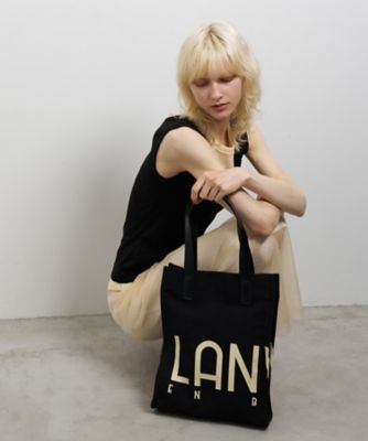 【今大人気☆】LANVIN キャンパストートバッグ ロゴ ロゴポリエステルキャンバストートバッグ | LANVIN en Bleu