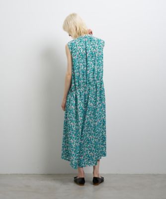 Ｂｒｕｍｅ　Ｄｏｔ／Ｌｕｓｈ　Ｇａｒｄｅｎプリントワンピース