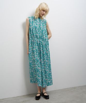 Ｂｒｕｍｅ　Ｄｏｔ／Ｌｕｓｈ　Ｇａｒｄｅｎプリントワンピース
