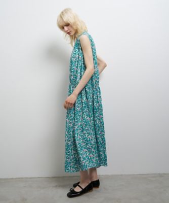 Ｂｒｕｍｅ　Ｄｏｔ／Ｌｕｓｈ　Ｇａｒｄｅｎプリントワンピース
