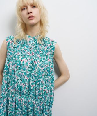 Ｂｒｕｍｅ　Ｄｏｔ／Ｌｕｓｈ　Ｇａｒｄｅｎプリントワンピース