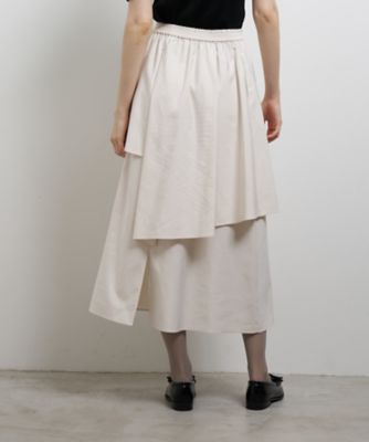 アシンメトリーレイヤードスカート